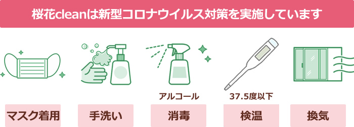 桜花cleanは新型コロナウイルス対策を実施中